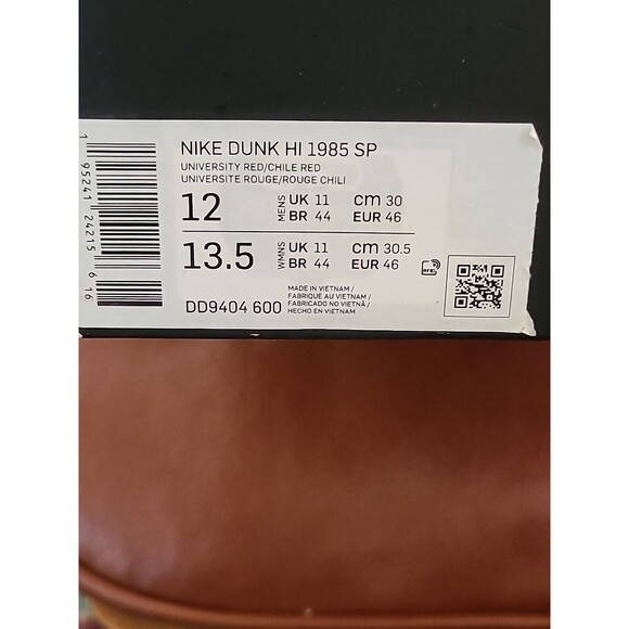 Nike Dunk High 1985 | Red Acid Wash | DD9404-600 | US Size 12 main image 14